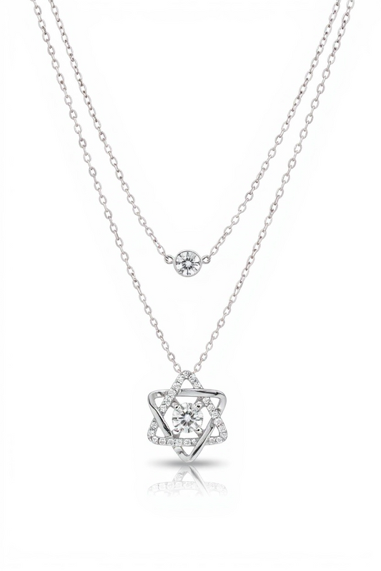Moissanite Star of David Necklace 