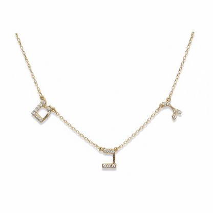 Stone Accent Initial Necklace 