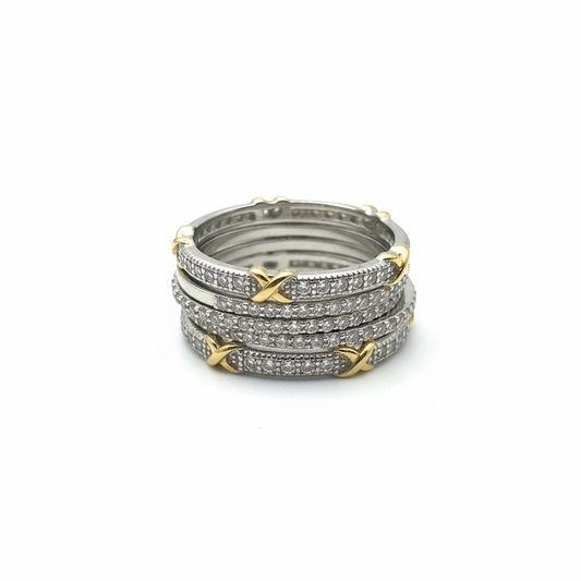 Diamond X Stacking Rings 