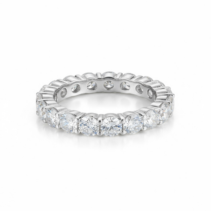 5 CT Sterling Silver Round Cut Eternity Band 