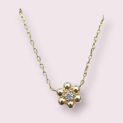 Girls Flower Stone Necklace 