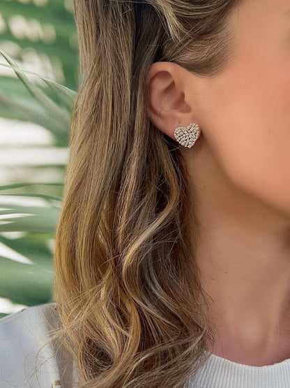 Sprinkle Heart Stud 