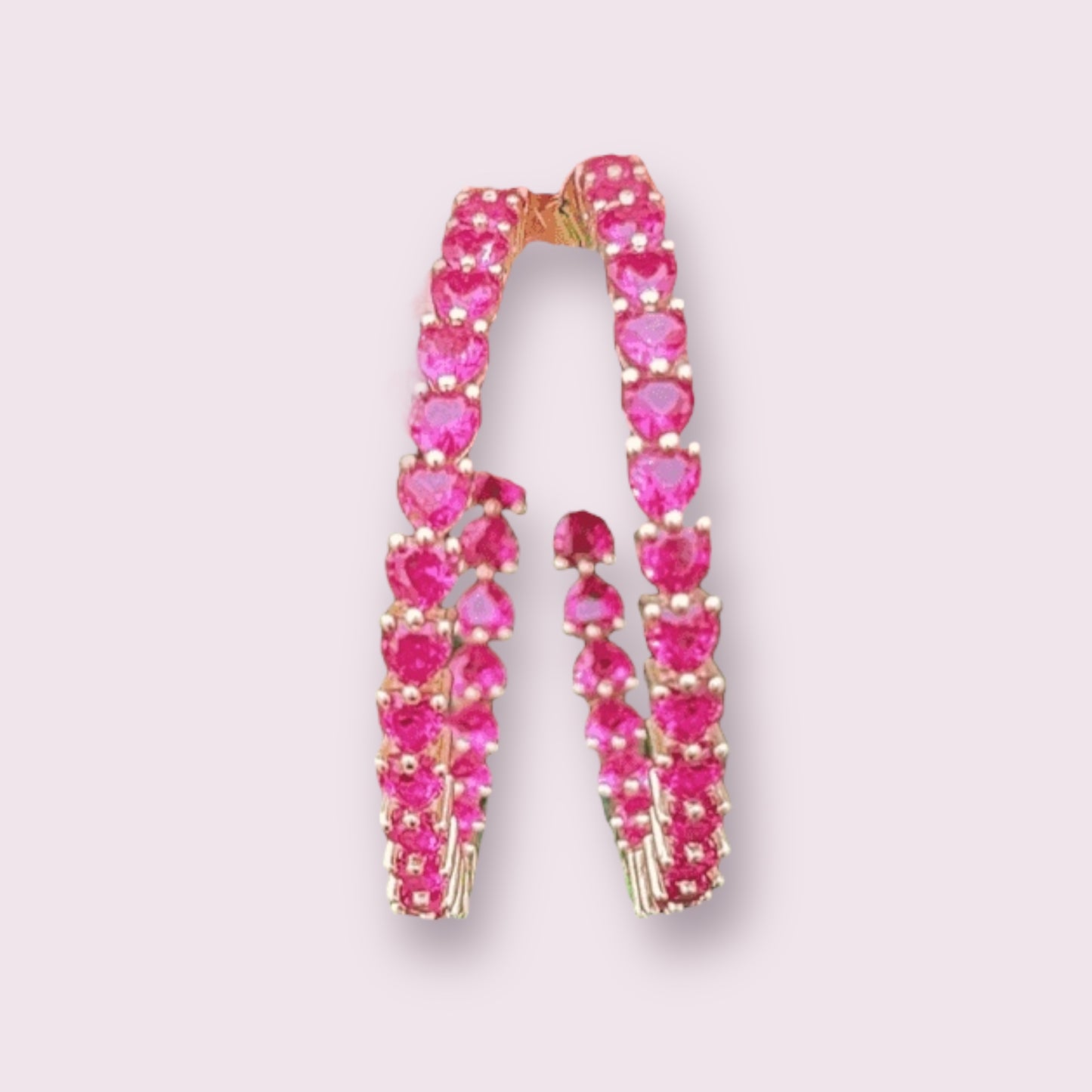 Pink Heart Hoops 