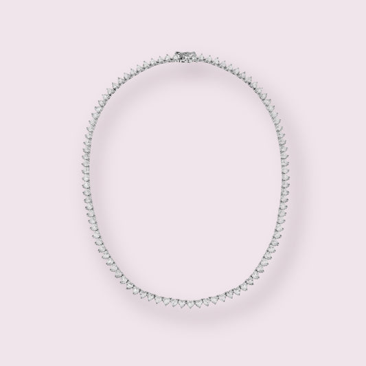 Heart Tennis Necklace 