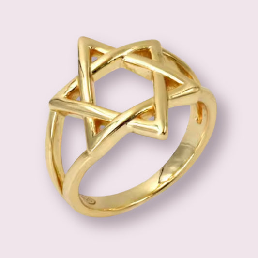 Sleek Star of David Ring 