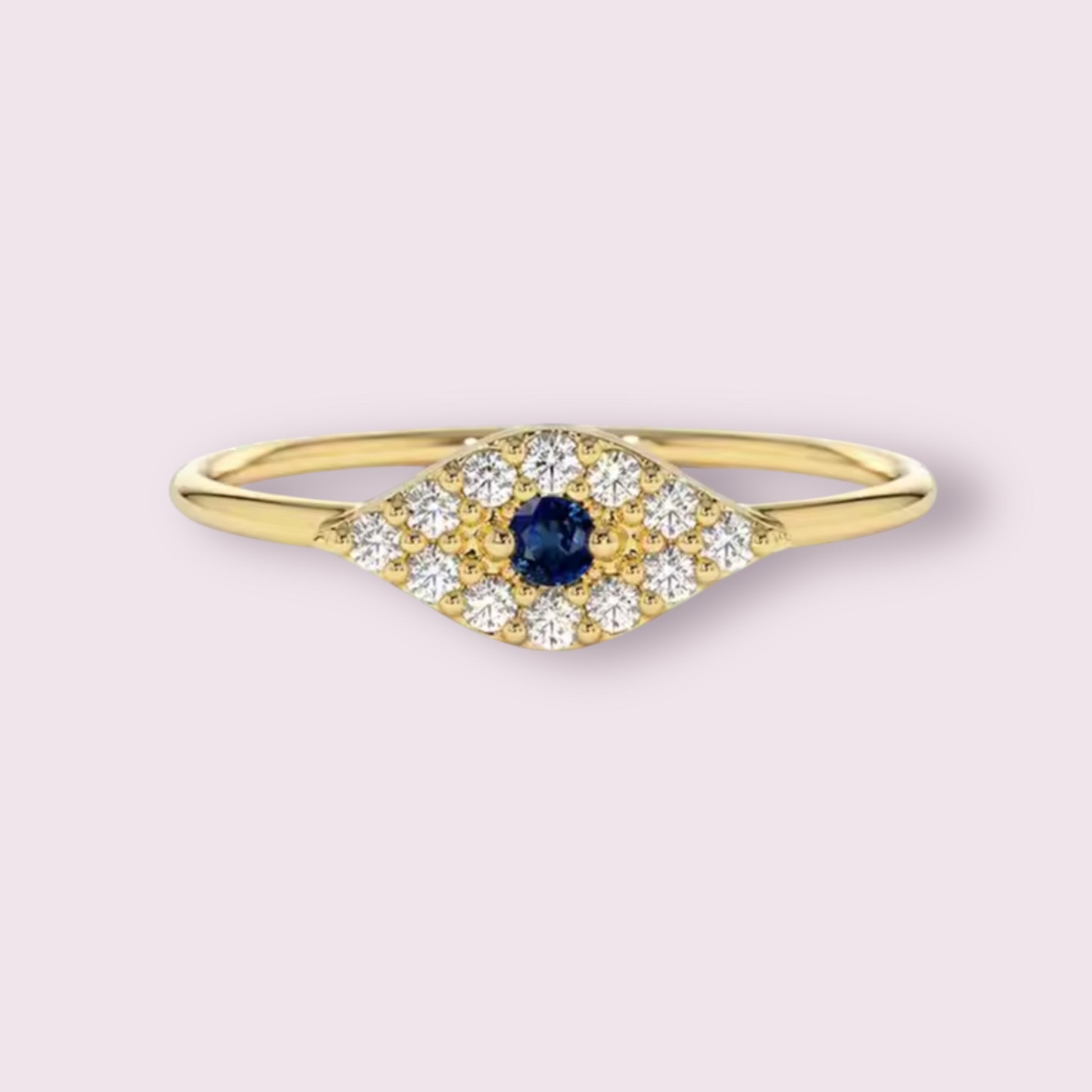 Sapphire Evil Eye Ring 