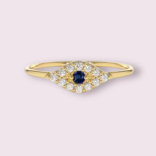 Sapphire Evil Eye Ring 
