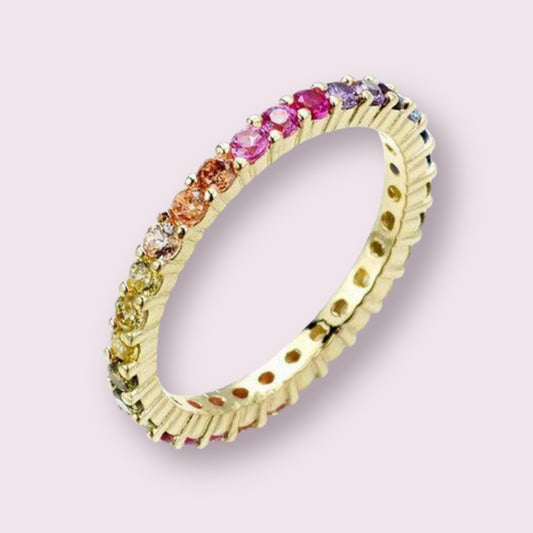 Mini Rainbow Eternity Band