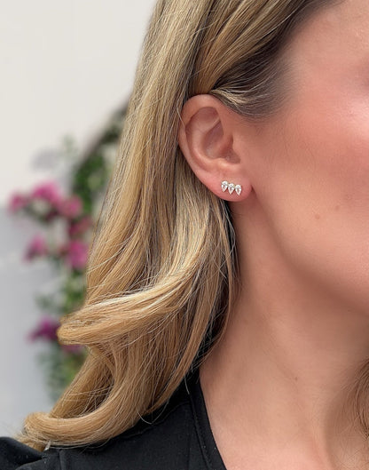 Dewdrop Trio Studs 