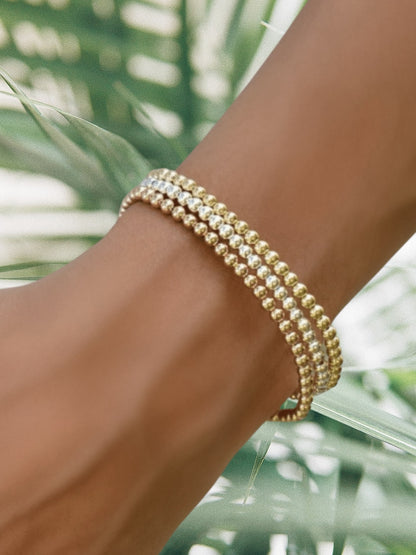 14K Gold Filled Beaded Bracelets
