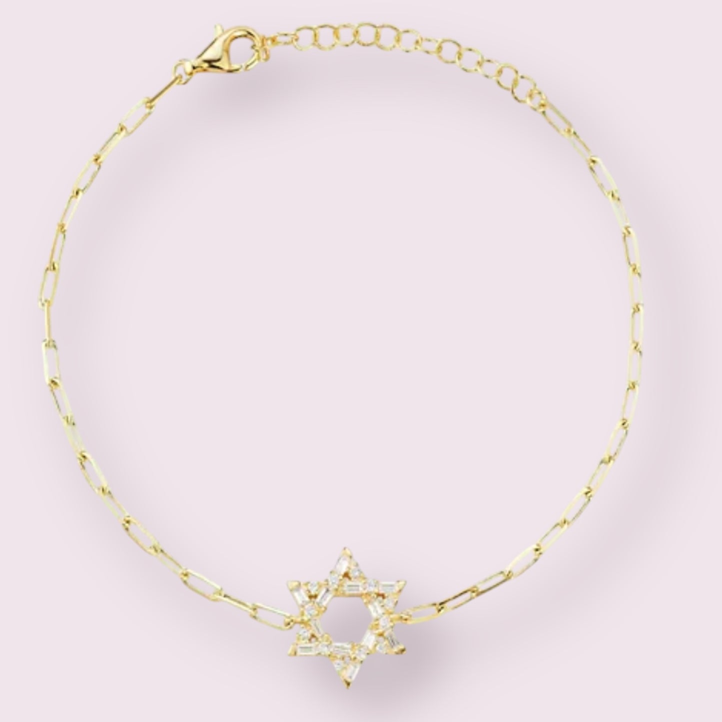 Baguette Star of David Bracelet