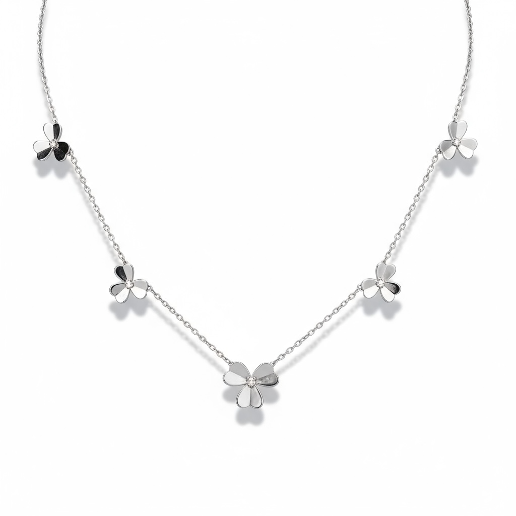 Classic Flower Pendant Necklace 