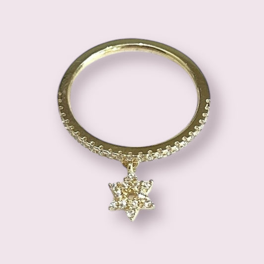 Star of David Charm Ring