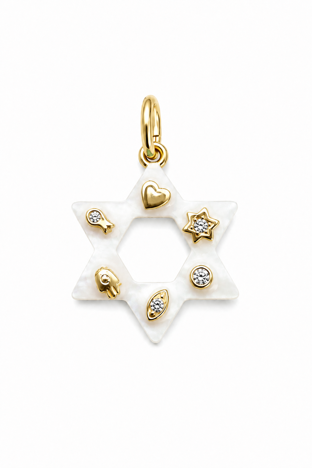 Enamel Star of David Charm