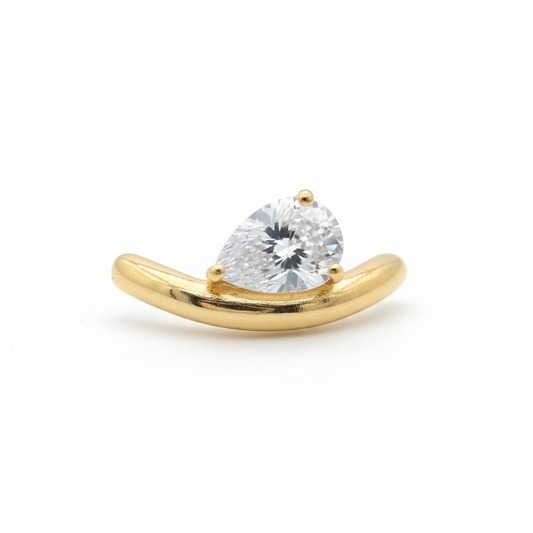 Diamond Pear Ring 