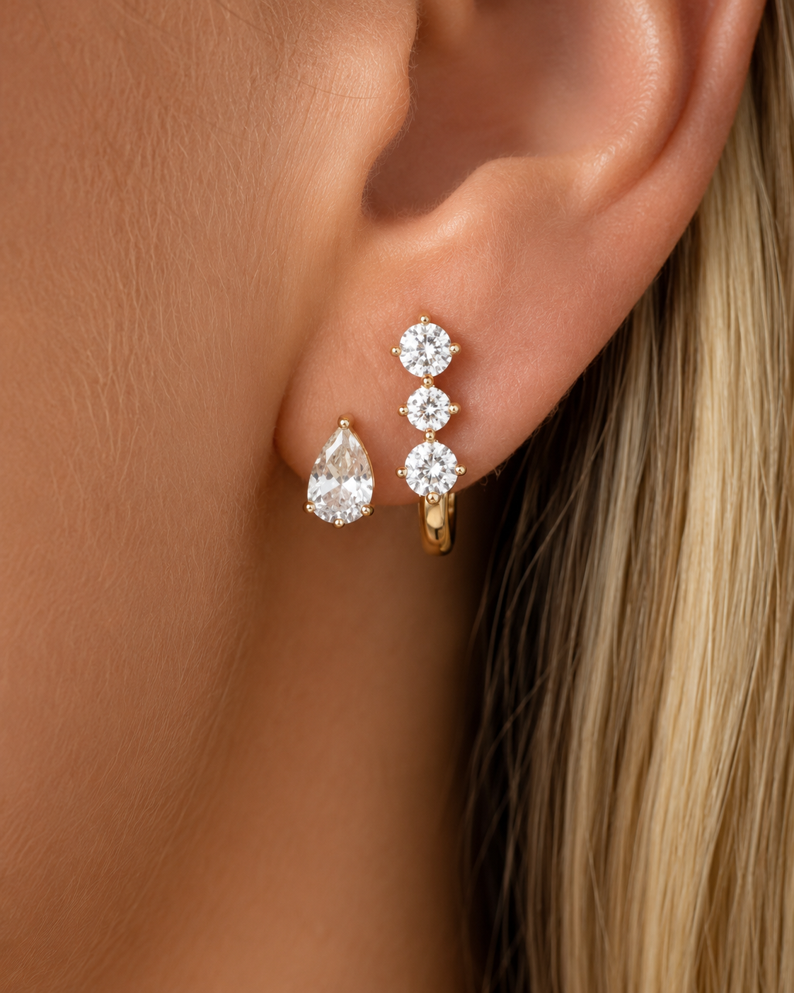Pear Spark Ear Climbers 