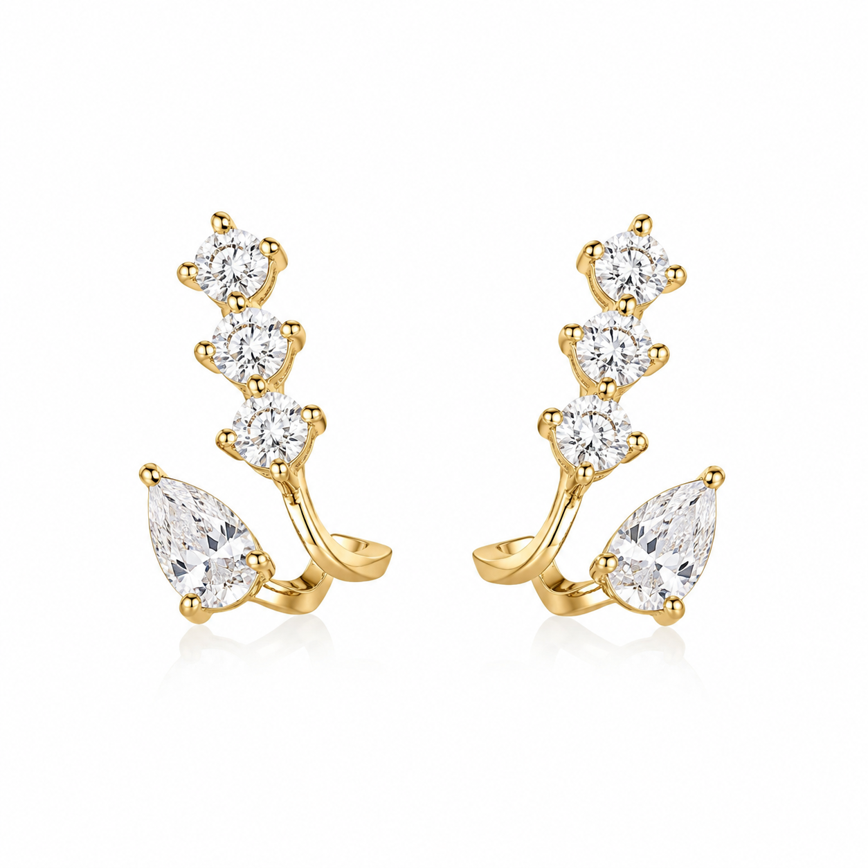 Pear Spark Ear Climbers 