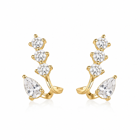 Pear Spark Ear Climbers 