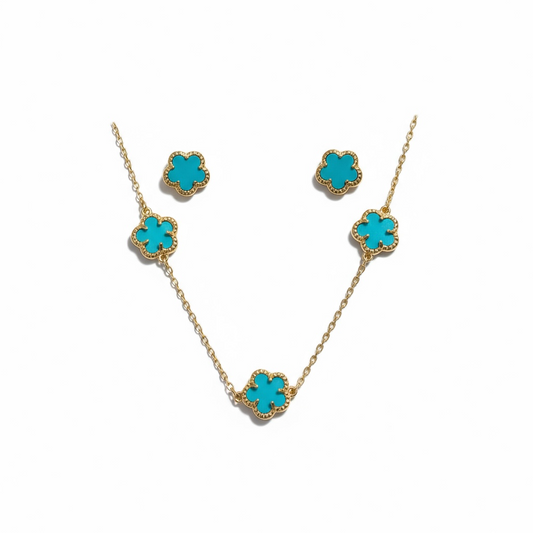 Turquoise Flower Set 
