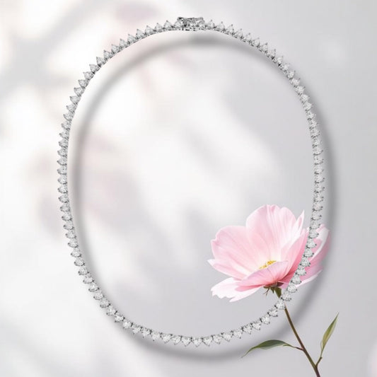 Heart Tennis Necklace 