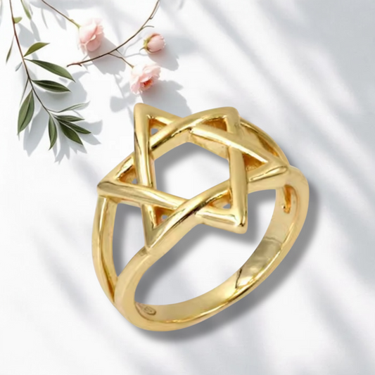 Sleek Star of David Ring 