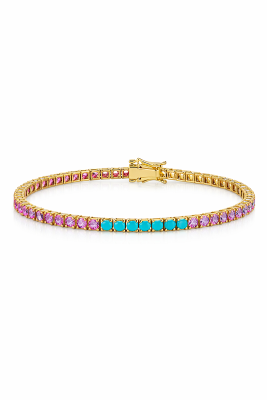 Pink Pop Tennis Bracelet 