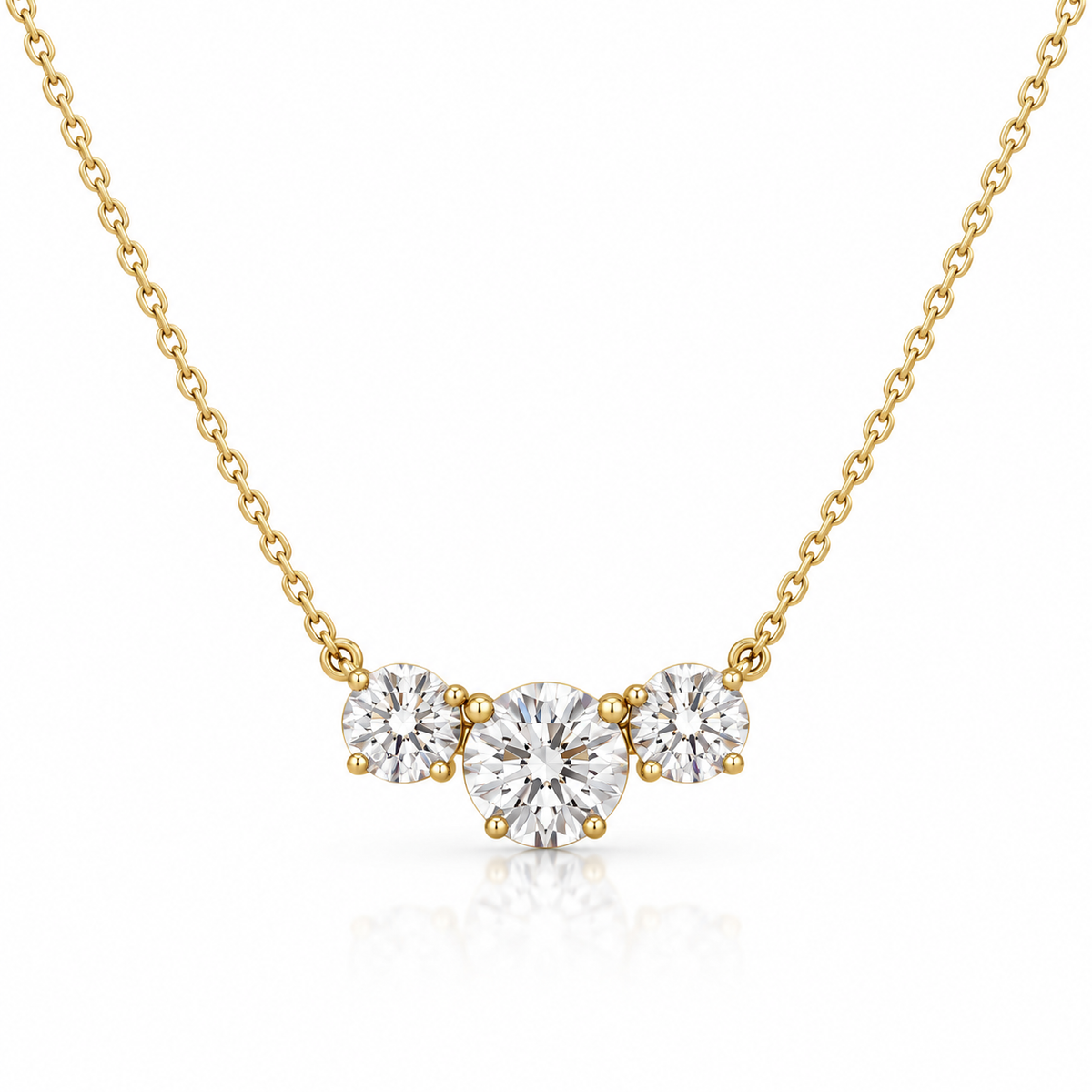 Diamond Cluster Necklace 