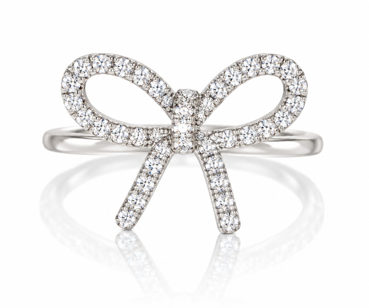 Pave Bow Ring 