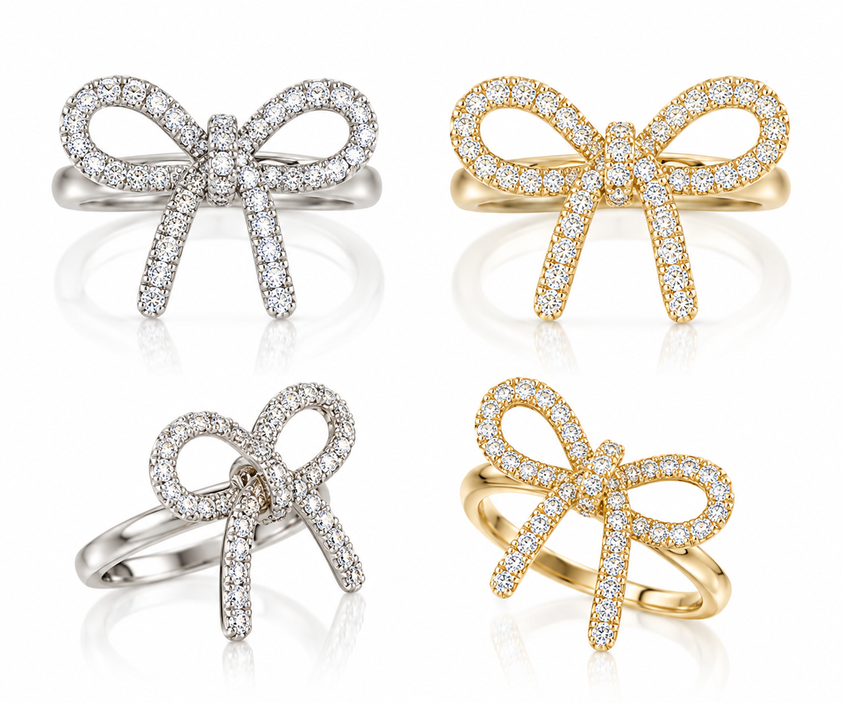 Pave Bow Ring 