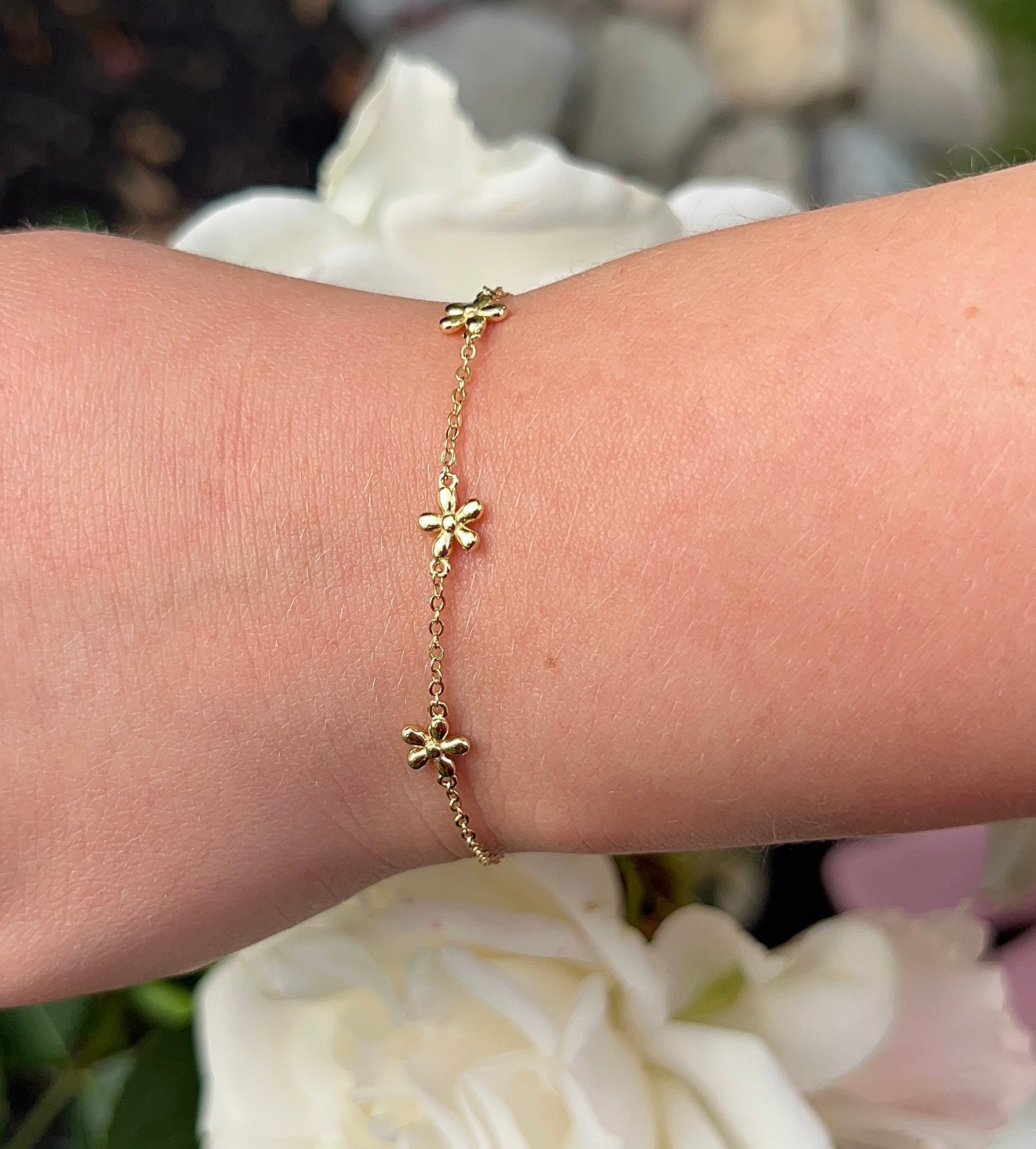 Gold Flower Bracelet 