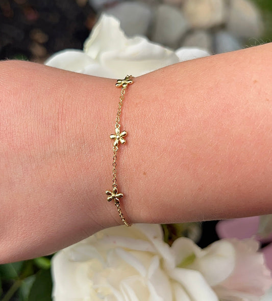 Gold Flower Bracelet 