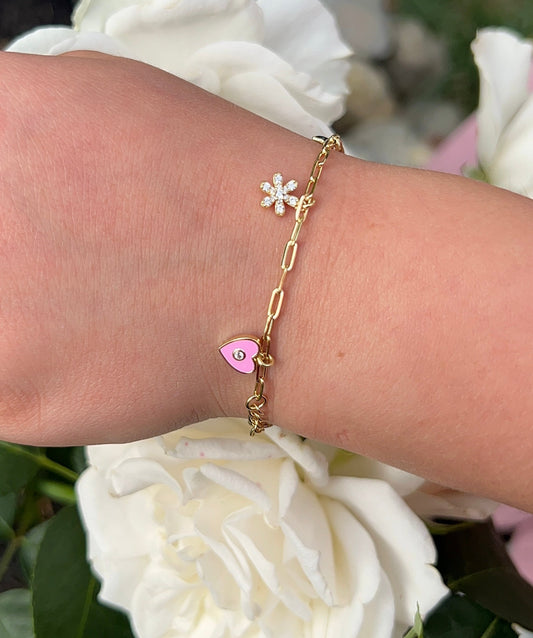 Enamel Charm Bracelet 