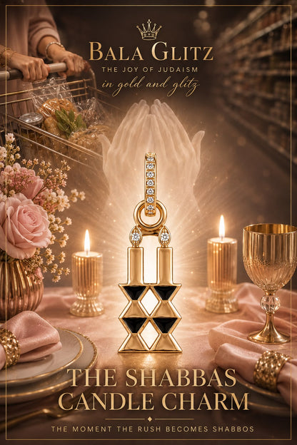 Shabbat Candles Charm 
