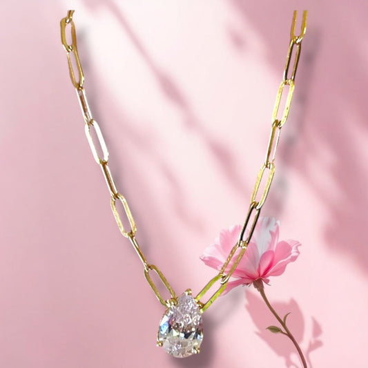Pear Stone Necklace 