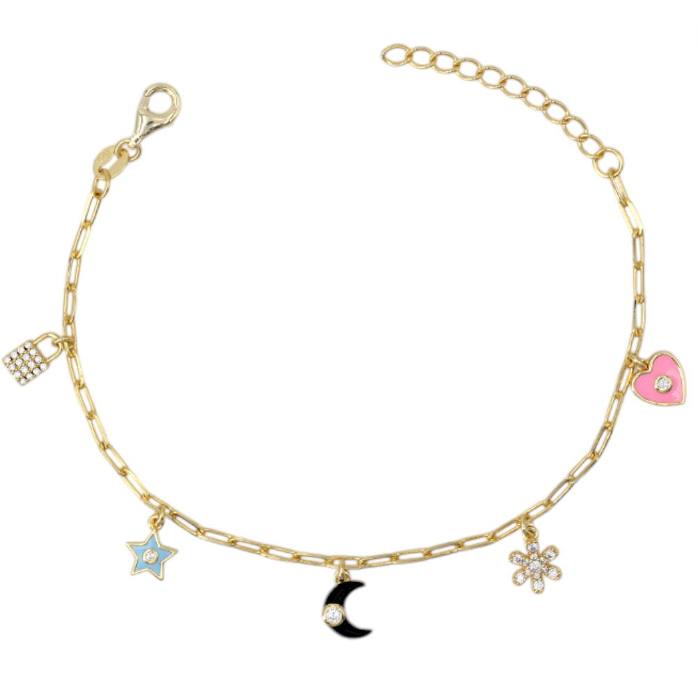 Enamel Charm Bracelet 