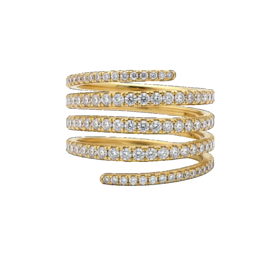 Pave Spiral Ring 