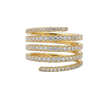 Pave Spiral Ring 