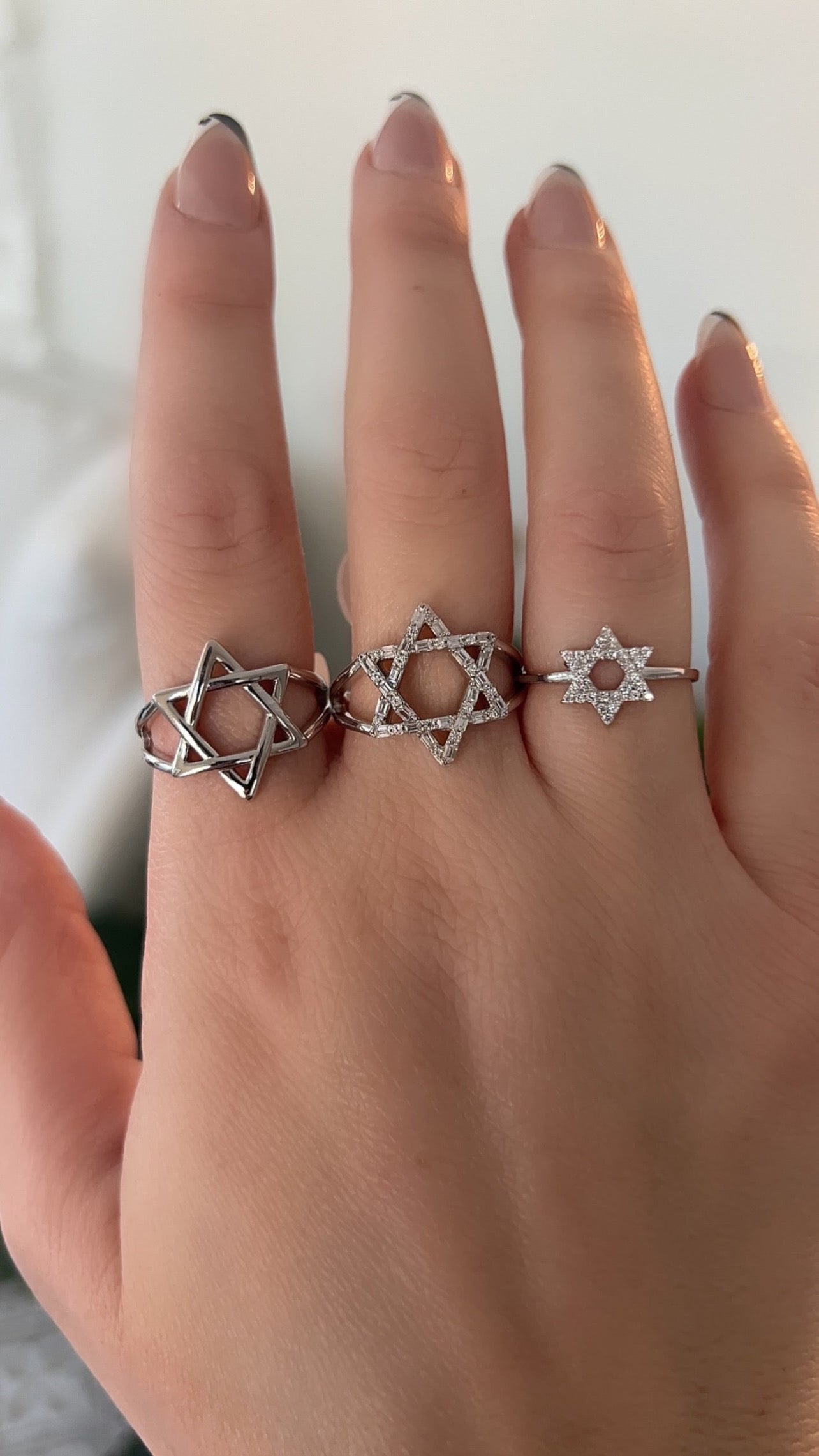 Small Pavé Star of David Ring 