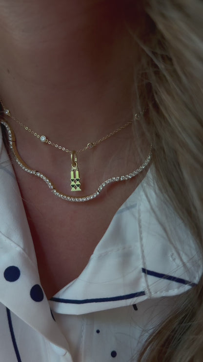 Wavy Tennis Necklace